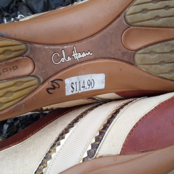 Cole Haan Cream and Brown Sneakers - Picture 4 of 6